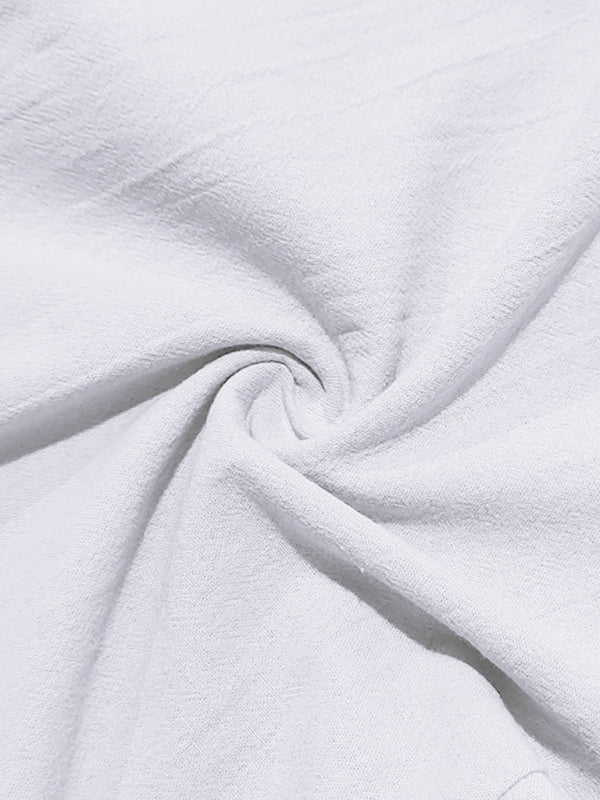 Men’s Loose Casual Relaxed Straight Linen Naples Gurga Breathable Trousers