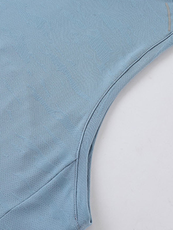 Men’s loose round neck breathable and quick-drying running sports vest
