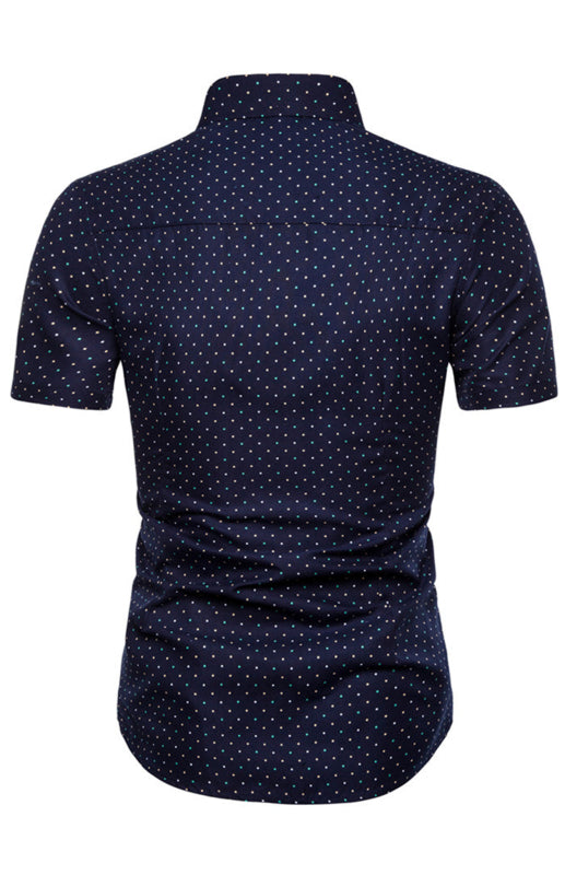 Men’s Modern Full Print Lapel Shirt
