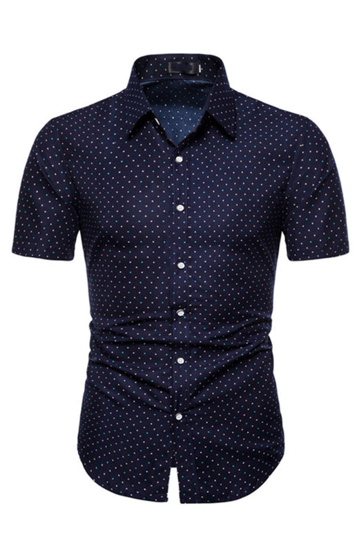 Men’s Modern Full Print Lapel Shirt