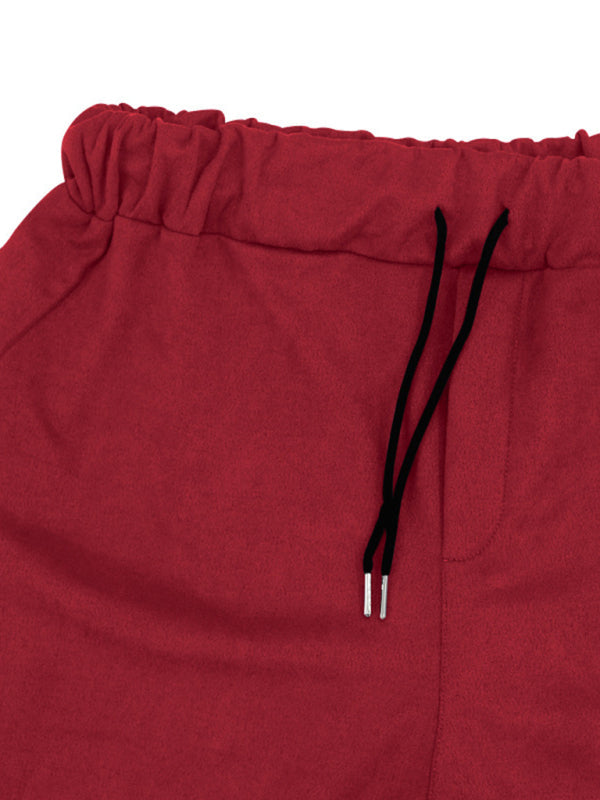 Men’s new long-sleeved trousers single-breasted jacket solid color slim two-piece set