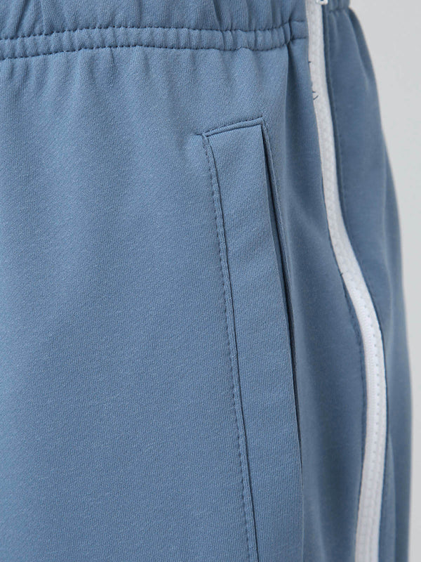 Men’s new solid color trendy sports side zipper loose sweatpants