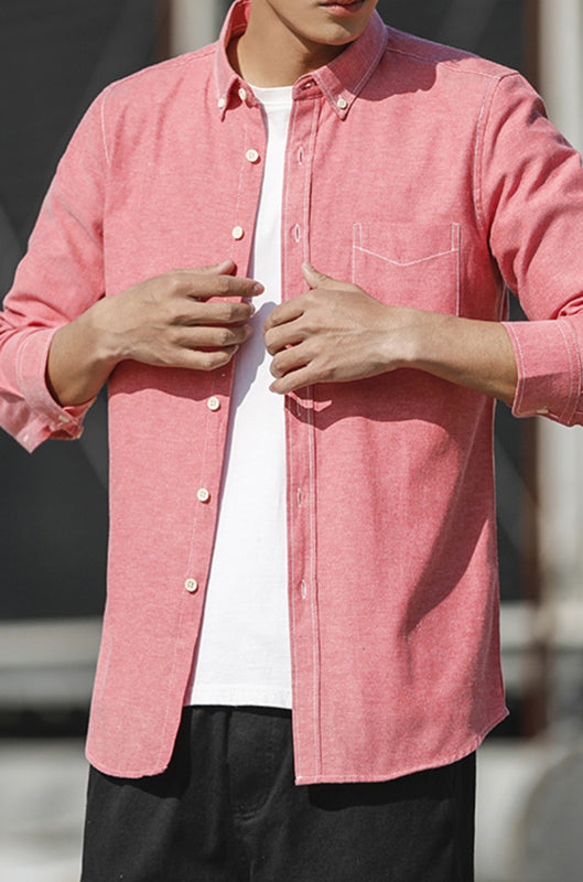 Men’s Oxford Long Sleeve Casual Shirt