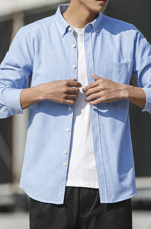 Men’s Oxford Long Sleeve Casual Shirt