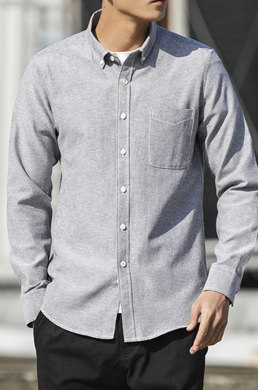 Men’s Oxford Long Sleeve Casual Shirt