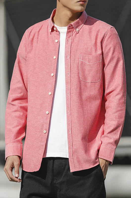 Men’s Oxford Long Sleeve Casual Shirt
