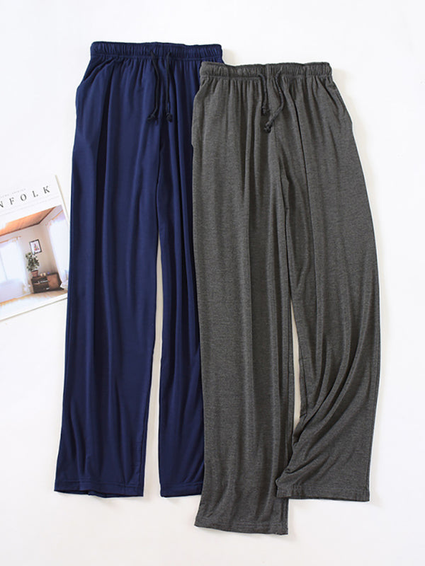 Men’s pajamas modal home pants pants pants thin loose elastic home pants