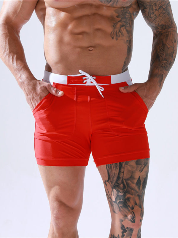 Men’s Pocket Lined Tethered Swim Shorts