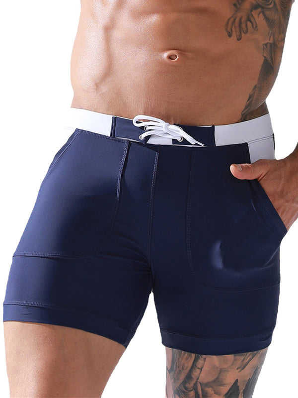 Men’s Pocket Lined Tethered Swim Shorts