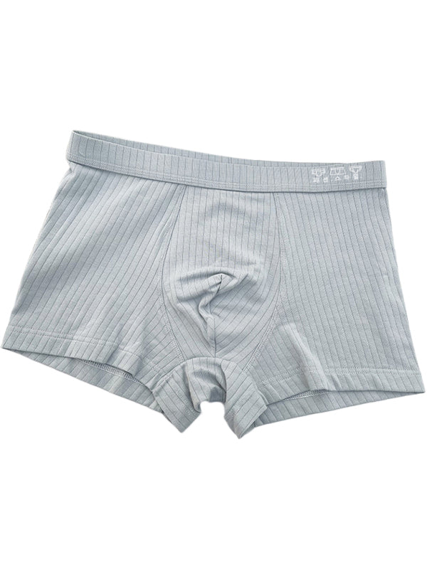 Men’s pure cotton one piece boxer briefs - Light blue / L