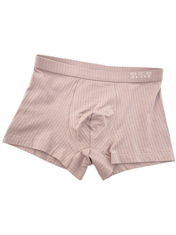 Men’s pure cotton one piece boxer briefs - Light red / L