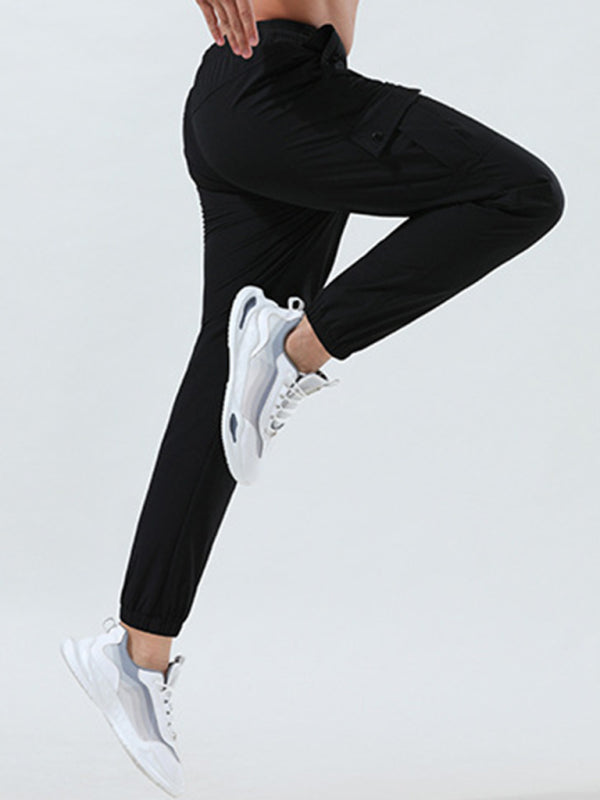 Men’s Quick-Dry Fitness Elastic Zipper Pants