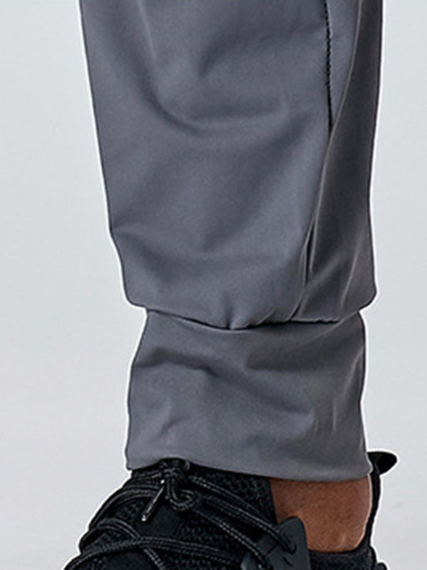 Men’s Quick-Dry Fitness Elastic Zipper Pants