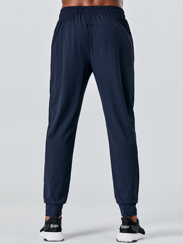 Men’s Quick-Dry Fitness Elastic Zipper Pants