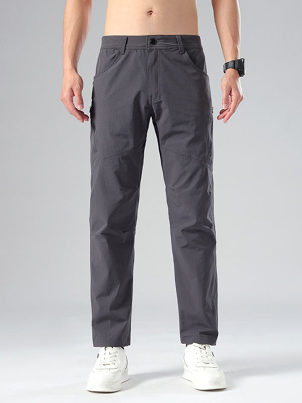 Men’s Quick-Dry Stretch Fitness Pants - Grey / M