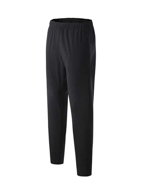 Men’s quick-drying elastic casual fitness training trousers - Black / M