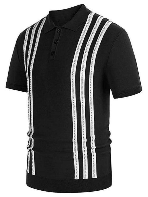 Men’s Self Design Business Polo Shirt