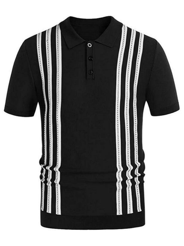 Men’s Self Design Business Polo Shirt