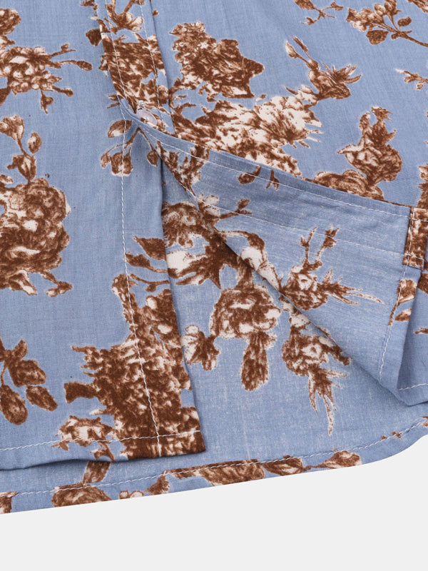 Men’s Short Sleeve European Size Shirt Beach Wind Vacation Wind Hawaiian Shirt
