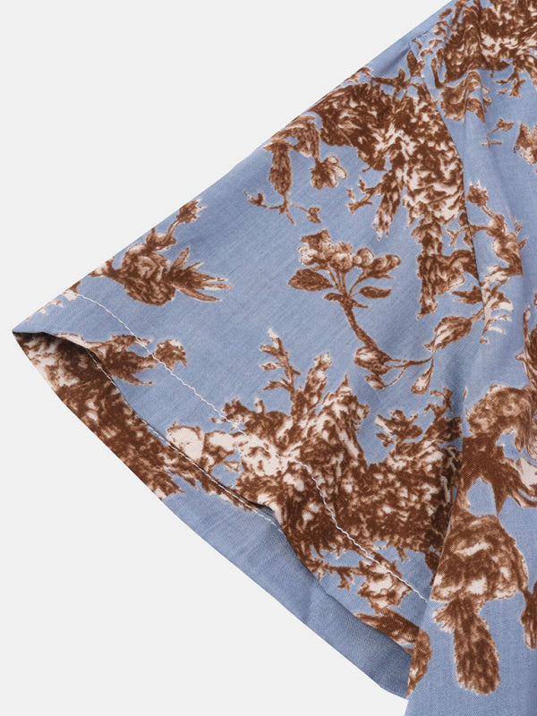 Men’s Short Sleeve European Size Shirt Beach Wind Vacation Wind Hawaiian Shirt