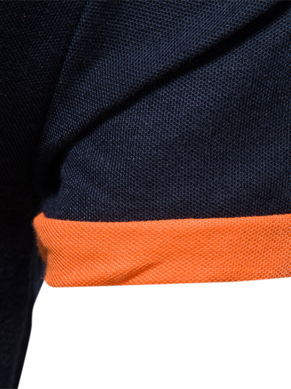 Men’s short-sleeved lapel polo shirt with deer embroidery