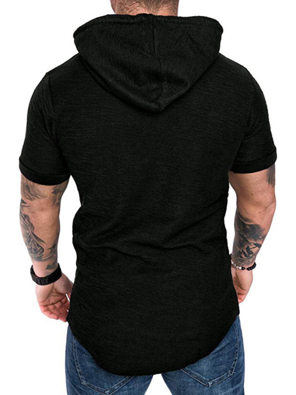 Men’s short-sleeved T-shirt sports casual sweater men’s hoodie