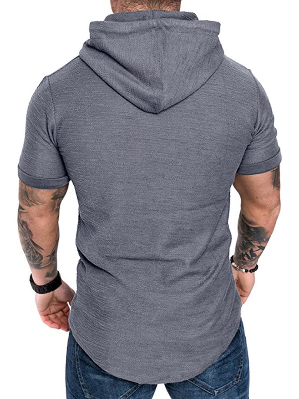 Men’s short-sleeved T-shirt sports casual sweater men’s hoodie