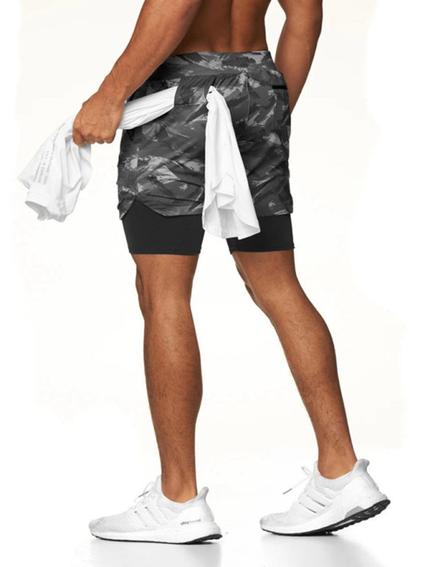 Men’s Shorts Sports Leisure Outdoor Loose Multi Pocket Double Layer Gym Pants