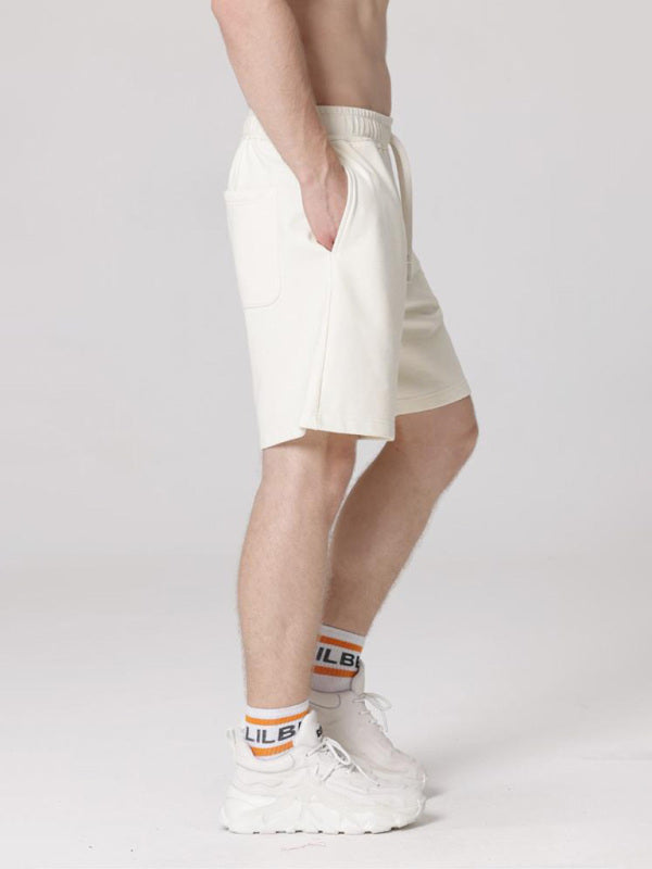 Men’s solid color loose casual sports shorts