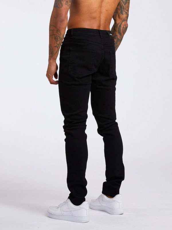 Men’s solid slim fit basic skinny jeans
