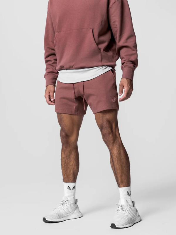 Men’s sports and leisure retro loose training running embroidered versatile shorts