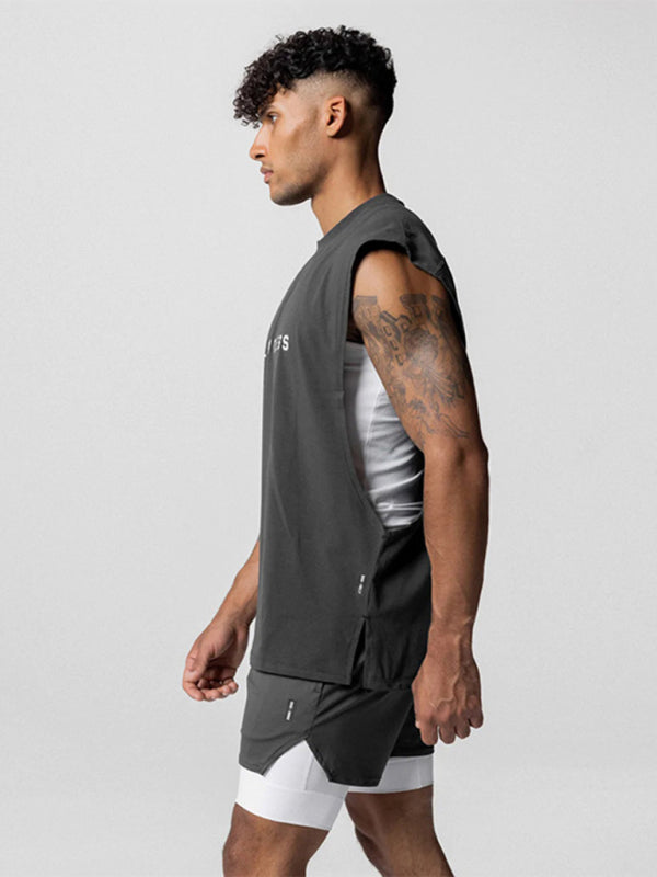 Men’s Sports Loose Round Neck Quick Dry Sleeveless Vest