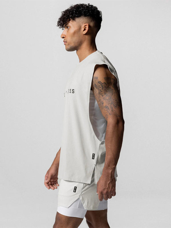 Men’s Sports Loose Round Neck Quick Dry Sleeveless Vest