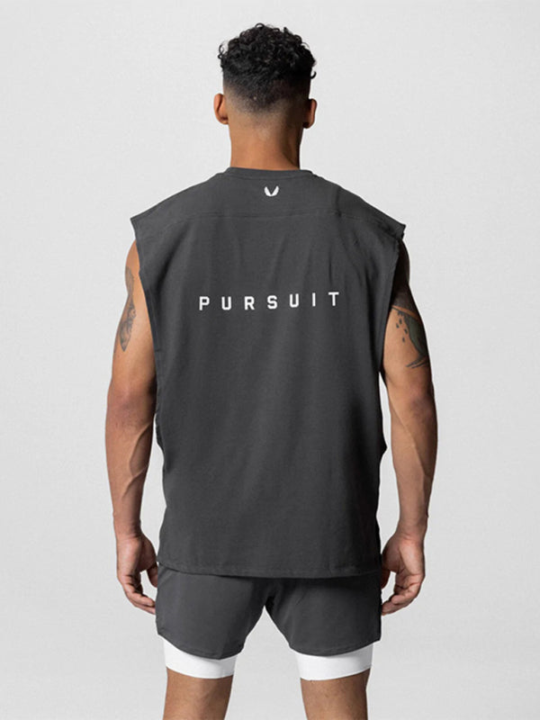 Men’s Sports Loose Round Neck Quick Dry Sleeveless Vest