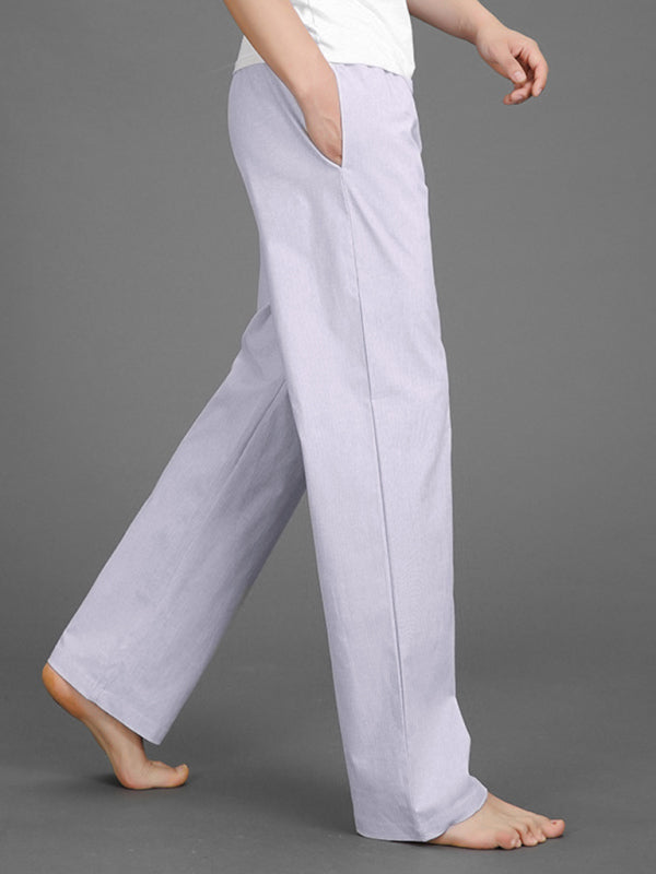 Men’s spring summer and autumn thin cotton casual pants