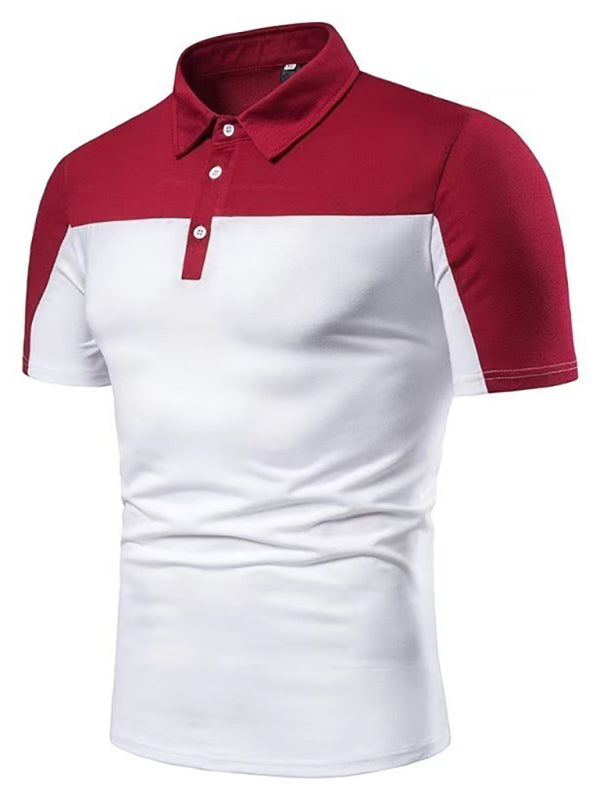 Men’s Spring-Summer Lapel Collar Polyester Polo Shirt - Raw white off white / S