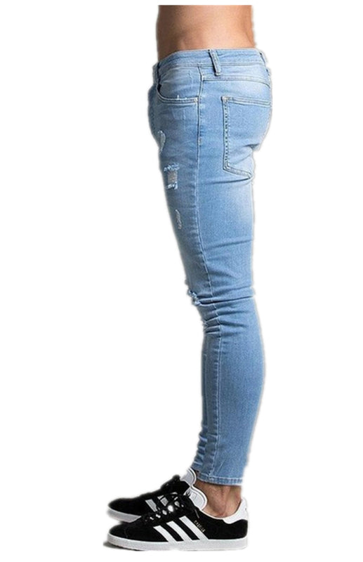 Men’s Street Style Four Seasons Slight Elasticity Cotton Blend Denim Jeans