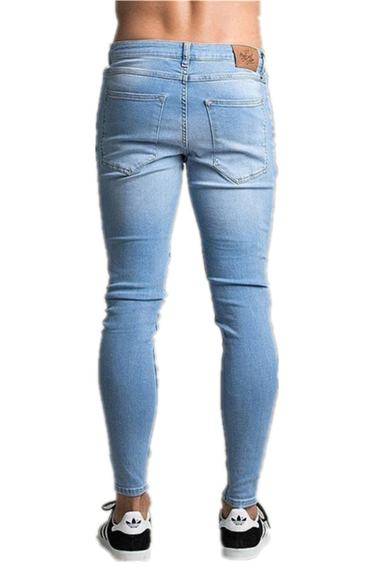 Men’s Street Style Four Seasons Slight Elasticity Cotton Blend Denim Jeans