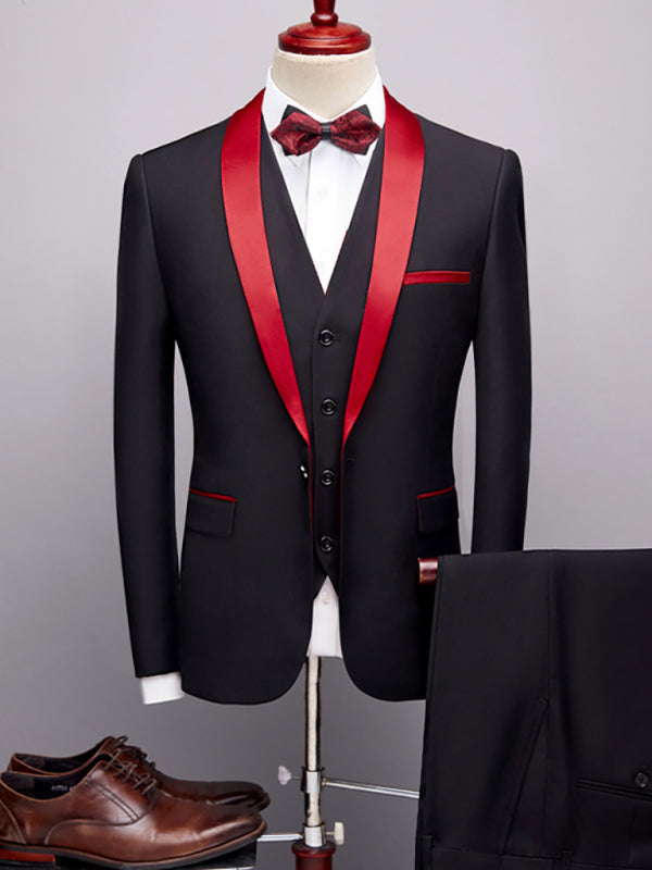 Men’s Stylish Lapel Collar Business Suit