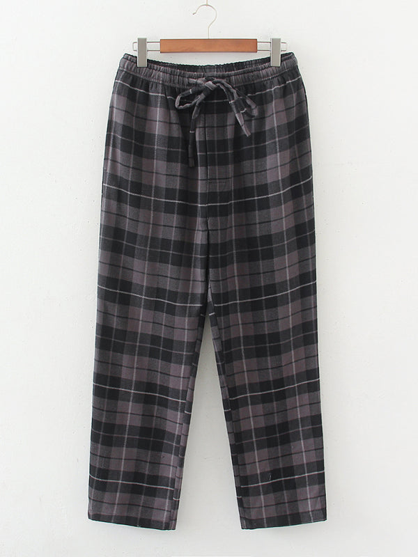 Men’s thickened warm cotton frosted trousers pajamas