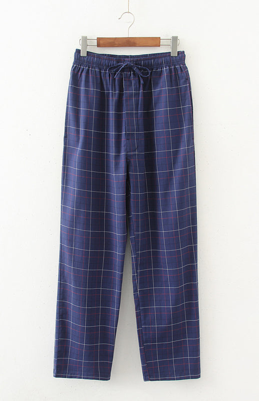Men’s thin pajamas cotton loose comfortable breathable air conditioning home pants