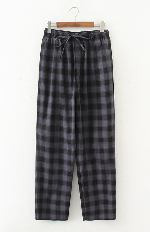 Men’s thin pajamas cotton loose comfortable breathable air conditioning home pants