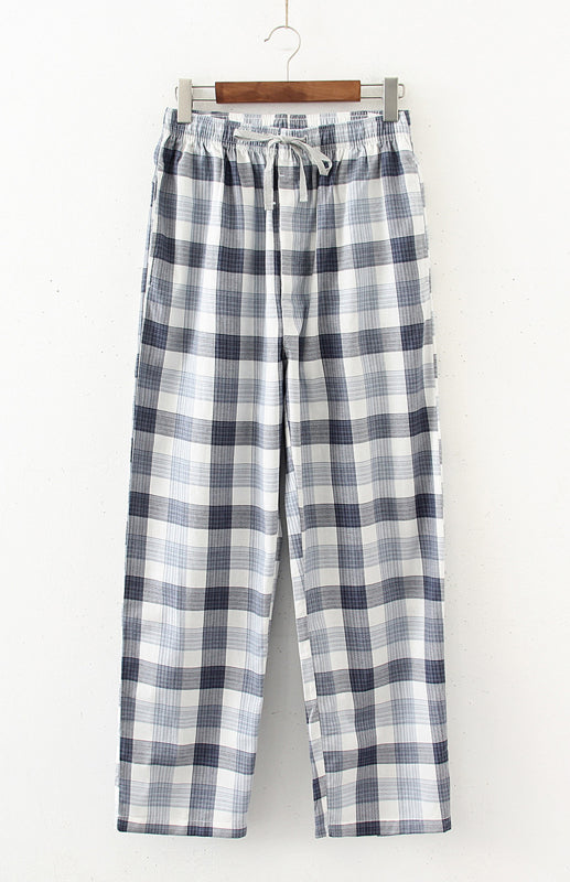 Men’s thin pajamas cotton loose comfortable breathable air conditioning home pants