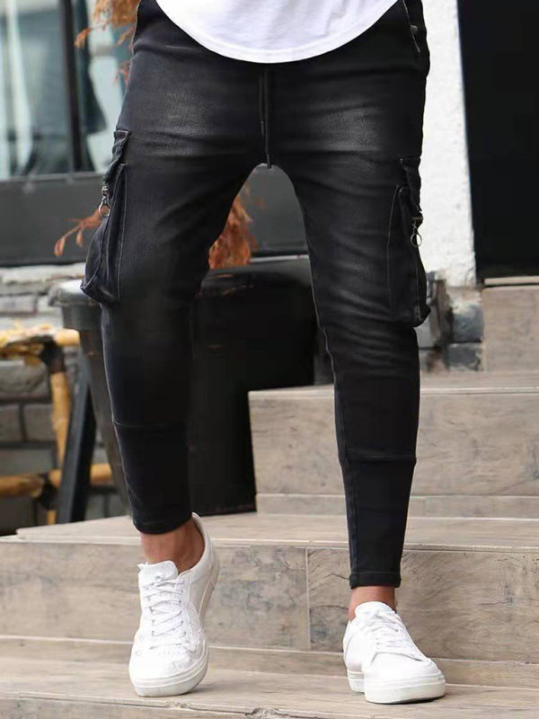 Men’s trendy fashion all-match cargo jeans