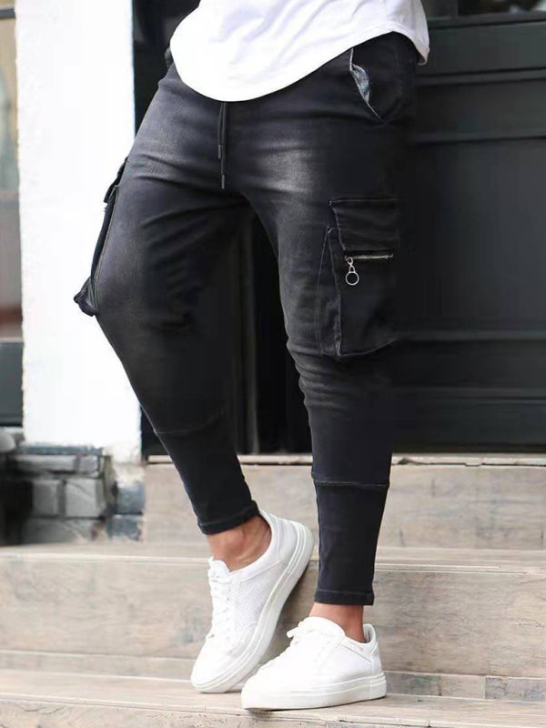 Men’s trendy fashion all-match cargo jeans