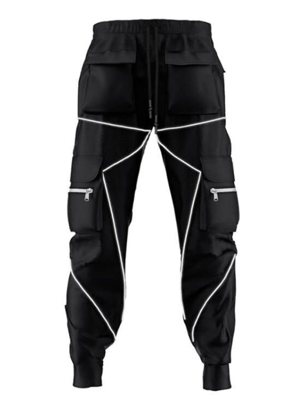 Men’s trendy loose straight multi-pocket cargo pants