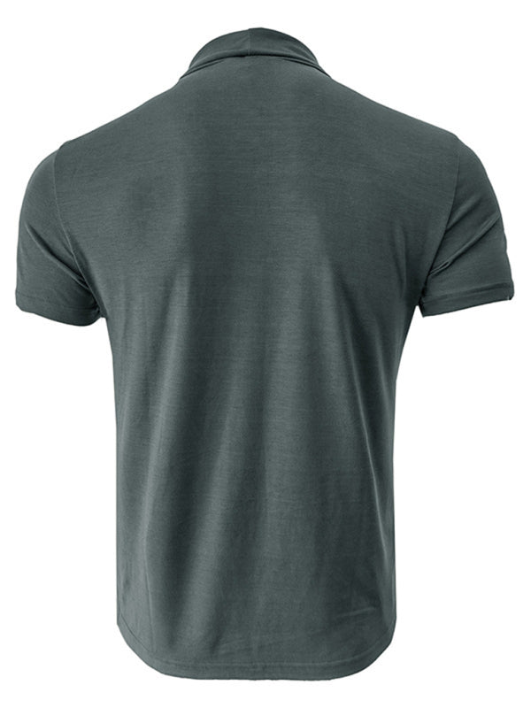 Men’s turtleneck all-match bottoming short-sleeved t-shirt
