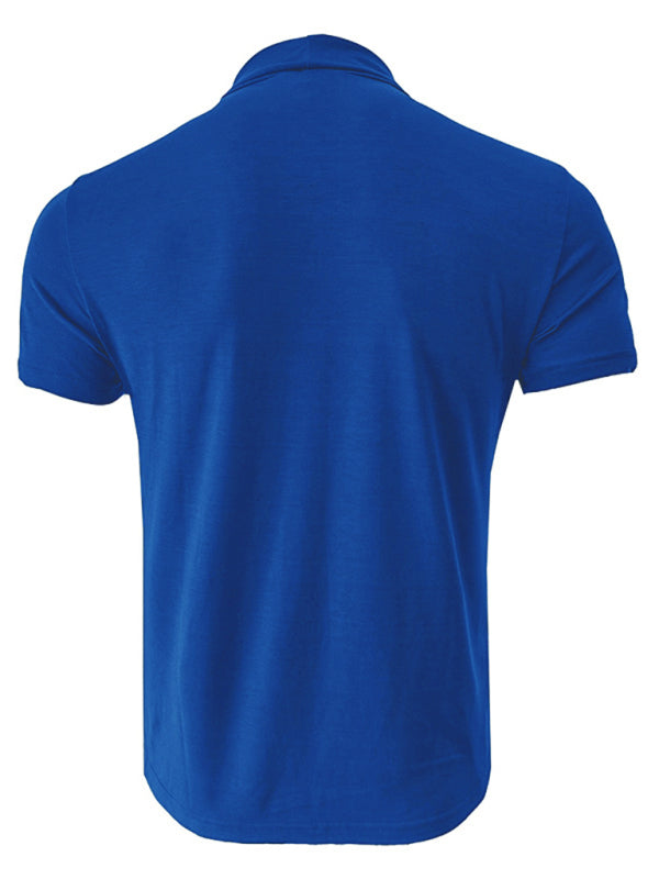 Men’s turtleneck all-match bottoming short-sleeved t-shirt