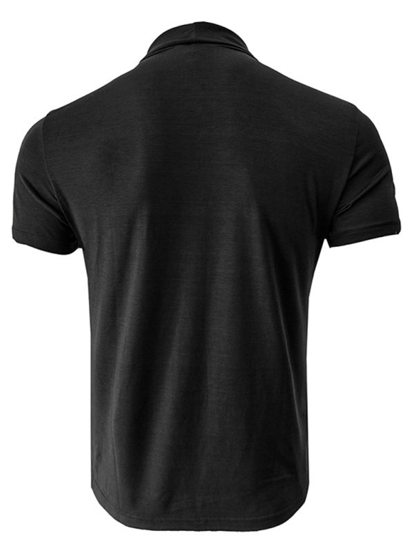 Men’s turtleneck all-match bottoming short-sleeved t-shirt
