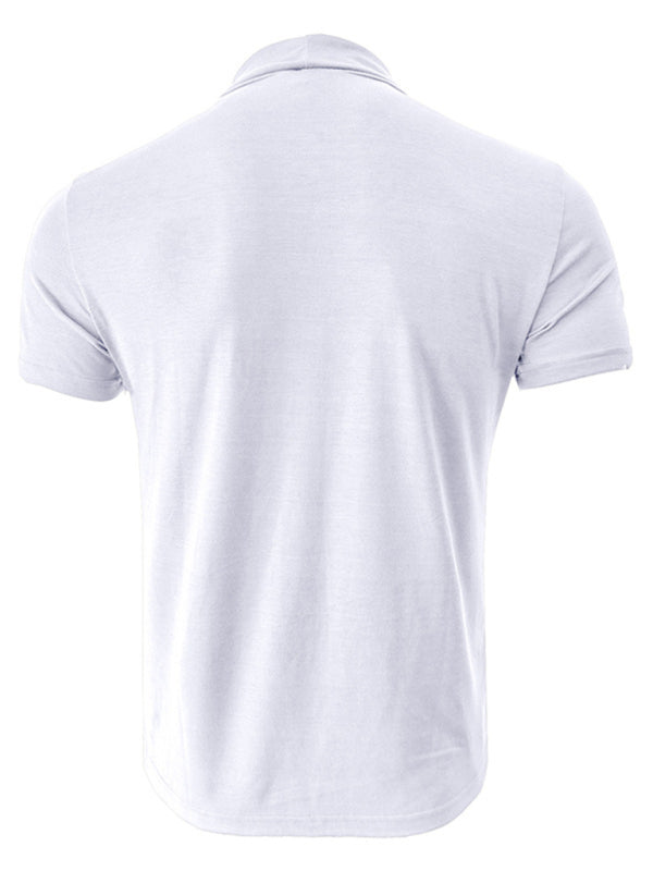 Men’s turtleneck all-match bottoming short-sleeved t-shirt
